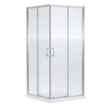 Nui Rene 1900 X 900mm Corner Entry Contemporary Chrome Aluminium 1900x885x885mm - JJ Building Materials