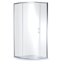 Nui Rene 1900mm X 900mm Single Entry Quadrant - Chrome Contemporary Aluminium,glass - JJ Building Materials