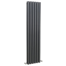 Nui Revive Double Panel Designer Radiator Contemporary Anthracite Steel 1500x354x85mm - JJ Building Materials