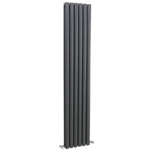 Nui Revive Double Panel Designer Radiator Contemporary Anthracite Steel 1800x354x79mm - JJ Building Materials