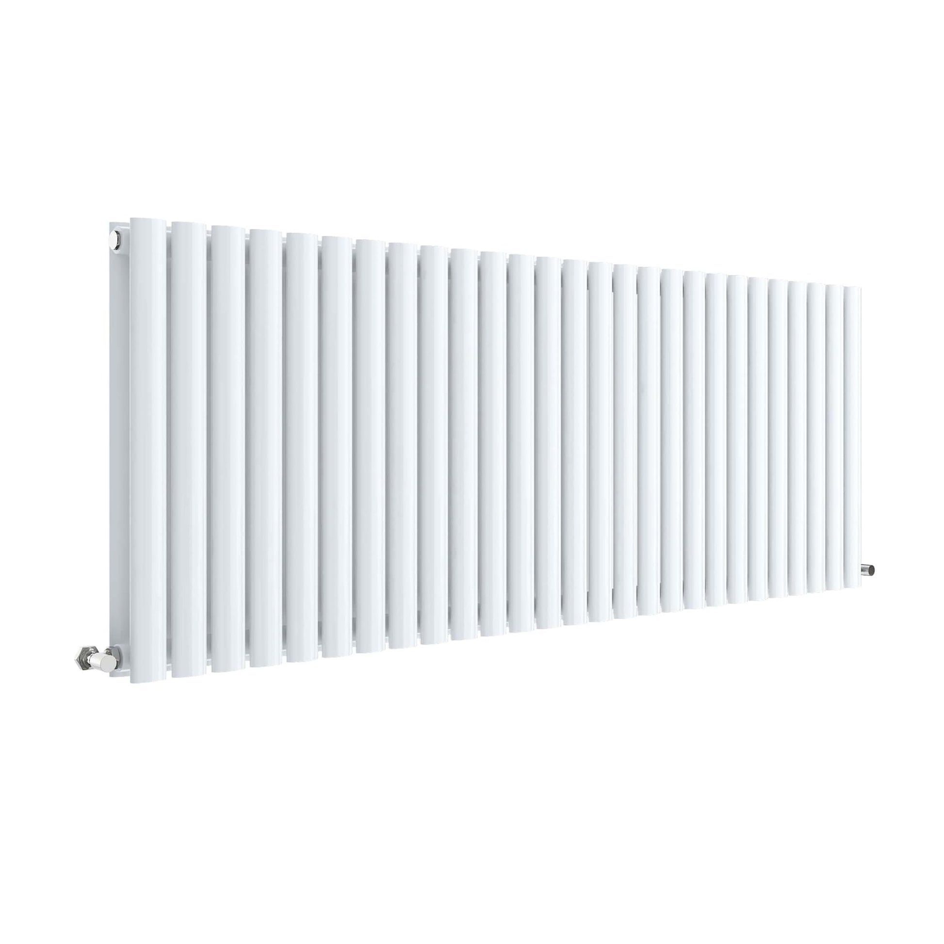 Nui Revive Horizontal Double Panel Radiator 600 X 1572 Contemporary White High Gloss Steel 600x1572x78mm - JJ Building Materials