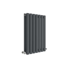 Nui Revive Horizontal Double Panel Radiator 600 X 412 Contemporary Anthracite Steel 600x412x78mm - JJ Building Materials
