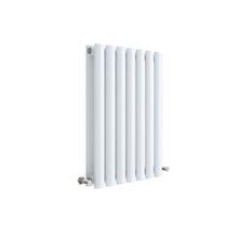 Nui Revive Horizontal Double Panel Radiator 600 X 412 Contemporary White High Gloss Steel 600x412x78mm - JJ Building Materials