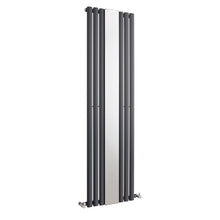 Nui Revive Single Panel Designer Radiator Contemporary Anthracite Steel 1800x499x55mm - JJ Building Materials
