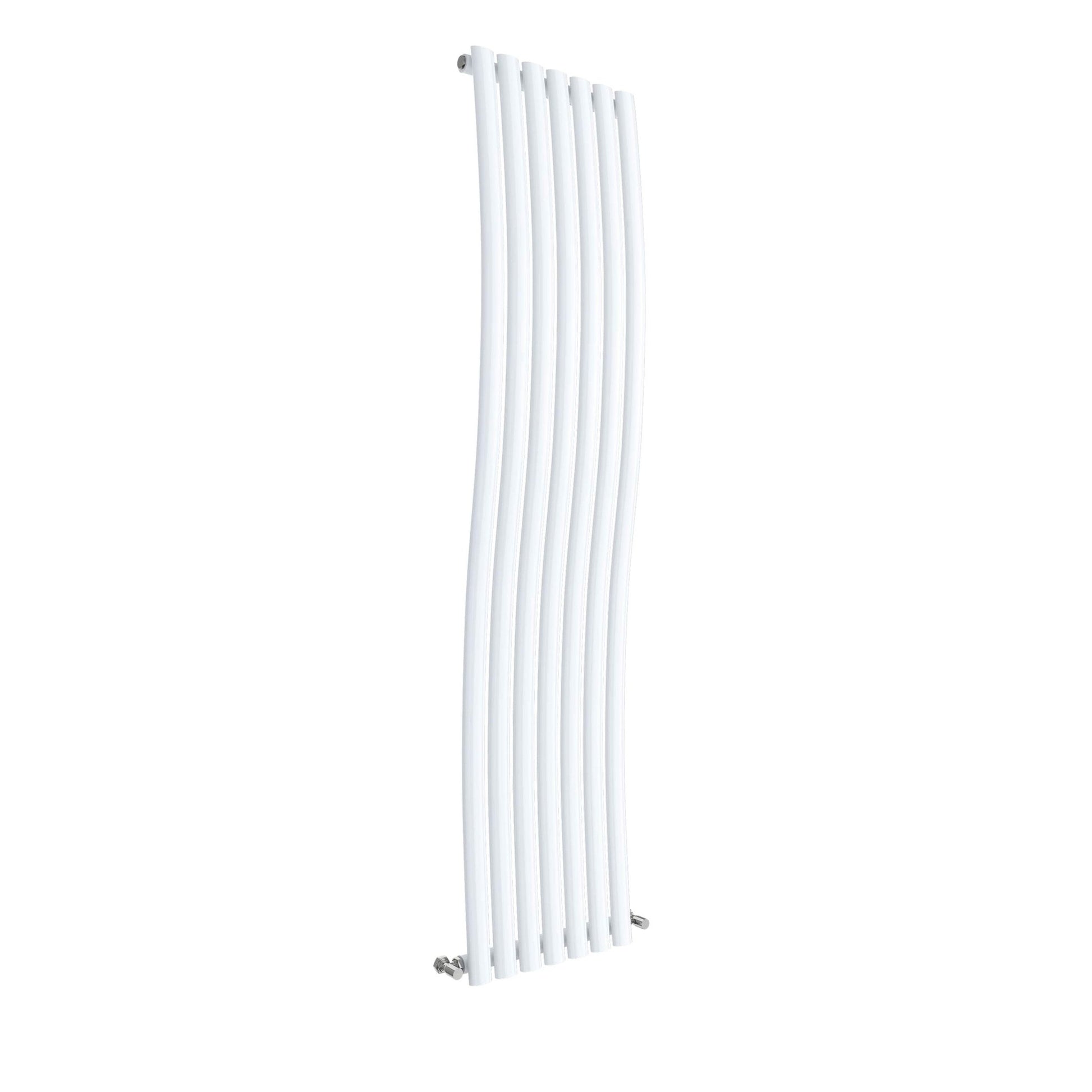 Nui Revive Wave Designer Radiator 1785 X 413 Contemporary White High Gloss Steel 1785x413x90mm - JJ Building Materials