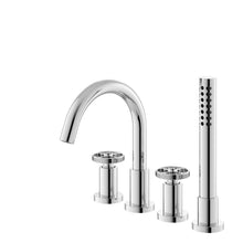 Nui Revolution 4 Tap Bath Shower Mixer Contemporary Chrome Brass 236x345x207mm - JJ Building Materials