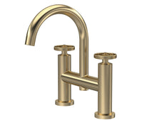 Nui Revolution Bath Filler Contemporary Brushed Brass Brass 319x230x50mm - JJ Building Materials