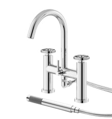 Nui Revolution Bath Shower Mixer Contemporary Chrome Brass 319x230x50mm - JJ Building Materials