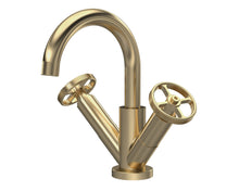 Nui Revolution Mono Basin Mixer Contemporary Brushed Brass Brass 217x230x175mm - JJ Building Materials