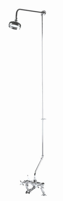 Nui Rigid Riser Kit Traditional Chrome Brass 1750x70x590mm - JJ Building Materials