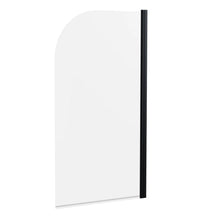 Nui Round Bath Screen Contemporary Matt Black Aluminium 1430x790x24mm - JJ Building Materials