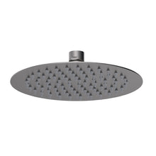 Nui Round Fixed Head 200mm Diameter Contemporary Brushed Pewter Stainless Steel 56x200x200mm - JJ Building Materials