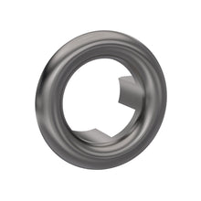 Nui Round Overflow Cover Contemporary Brushed Pewter Brass ABS 30x30x15mm - JJ Building Materials