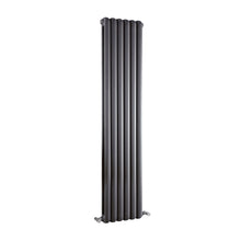 Nui Salvia Designer Radiator Contemporary Anthracite Steel 1500x383x80mm - JJ Building Materials