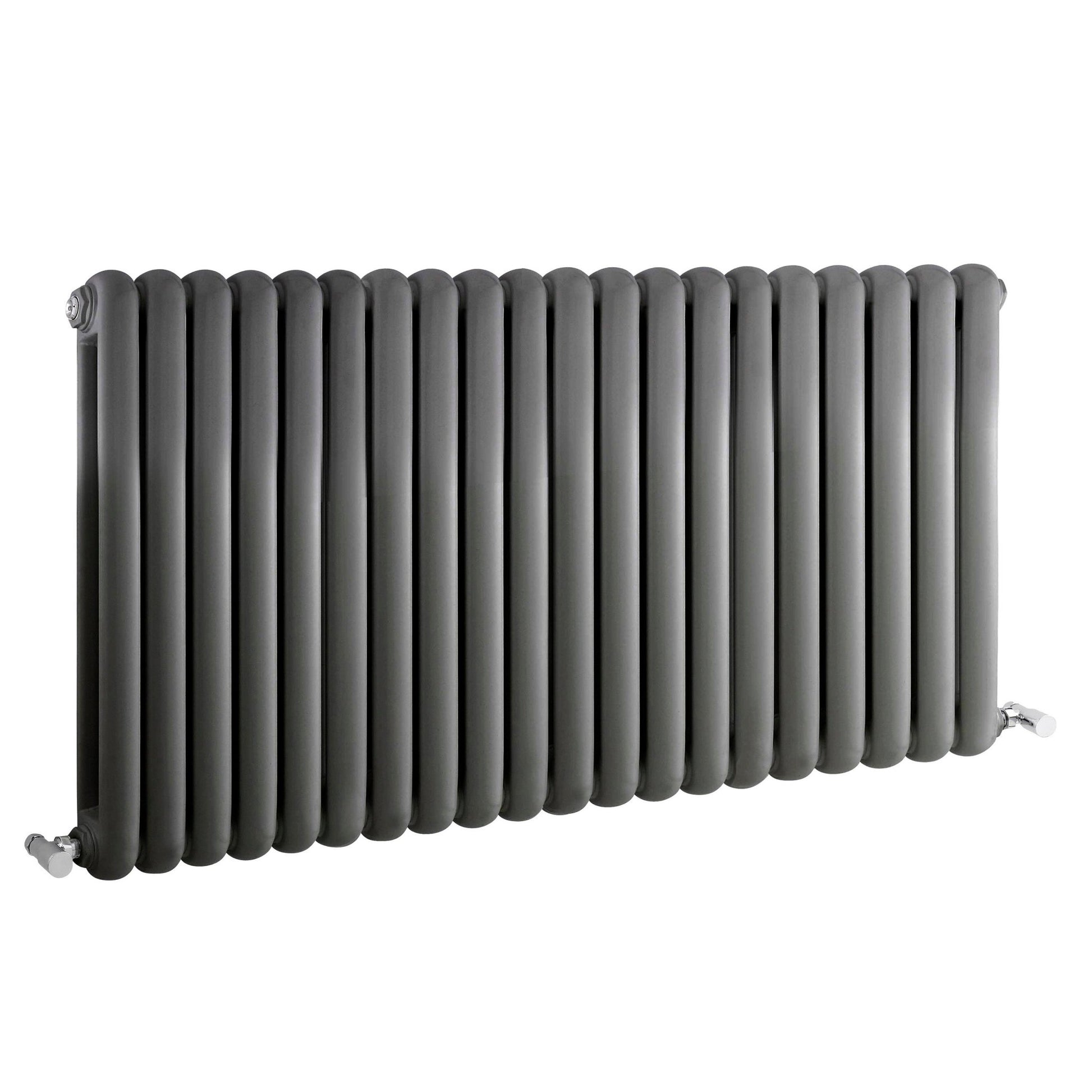 Nui Salvia Designer Radiator Contemporary Anthracite Steel 635x1223x80mm - JJ Building Materials