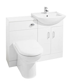 Nui Saturn Furniture Pack With Square Basin Contemporary Gloss White MFC Painted Gloss 827x1063x423mm - JJ Building Materials