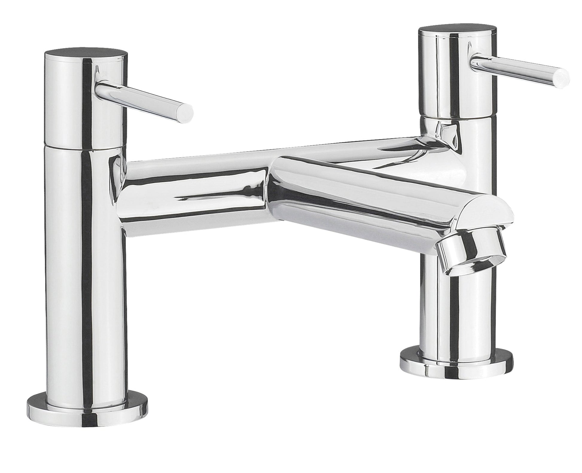 Nui Series Two Bath Filler Contemporary Chrome Brass 142x226x146mm - JJ Building Materials
