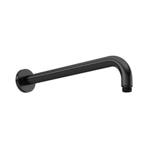 Nui Shower Arms Wall - mounted Arm Contemporary Matt Black Brass 104x62x400mm - JJ Building Materials