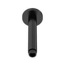 Nui Shower Arms Wall - mounted Arm Contemporary Matt Black Brass 225x63x63mm - JJ Building Materials