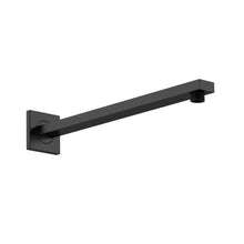 Nui Shower Arms Wall - mounted Arm Contemporary Matt Black Brass 62x62x410mm - JJ Building Materials