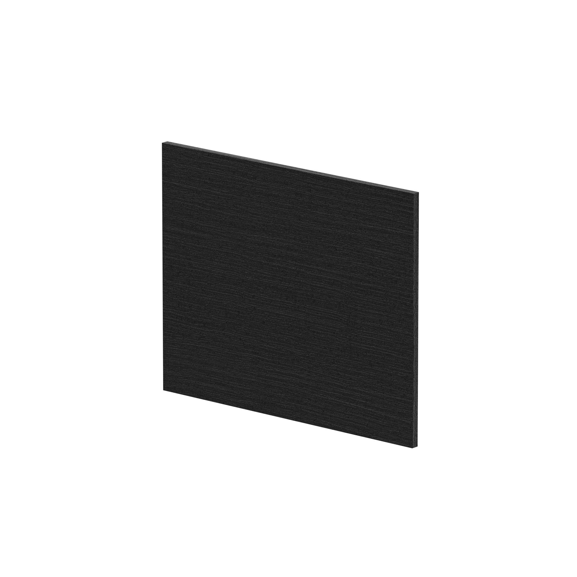 Nui Shower Bath End Panel (700mm) Contemporary Charcoal Black MFC Textured Woodgrain 520x680x18mm - JJ Building Materials