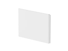 Nui Shower Bath End Panel (700mm) Contemporary European White Acrylic 500x700x26mm - JJ Building Materials
