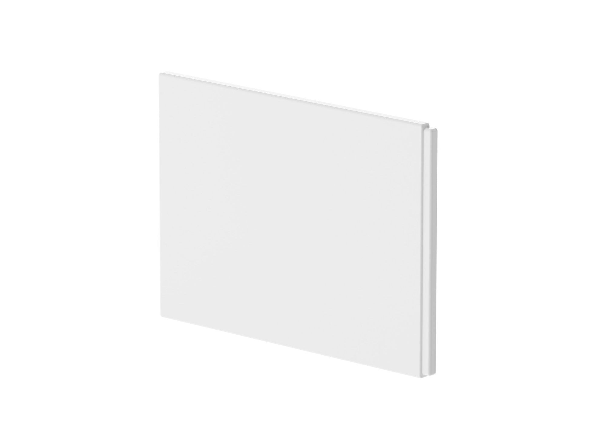Nui Shower Bath End Panel (700mm) Contemporary European White Acrylic 510x700x26mm - JJ Building Materials