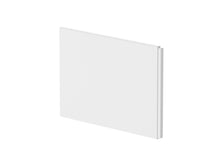 Nui Shower Bath End Panel (725mm) Contemporary European White Acrylic 500x725x26mm - JJ Building Materials