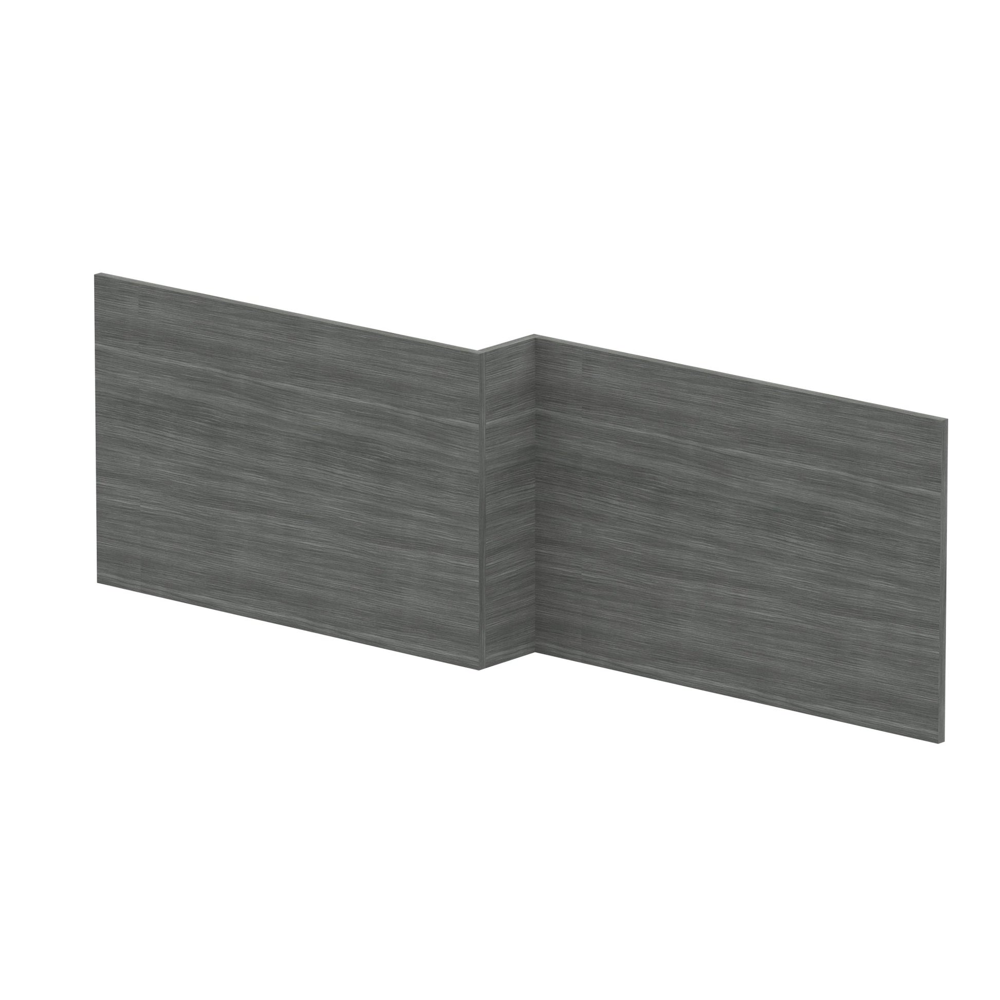 Nui Shower Bath Front Panel (1700mm) Contemporary Anthracite Woodgrain MFC Textured Woodgrain 520x1698x163mm - JJ Building Materials