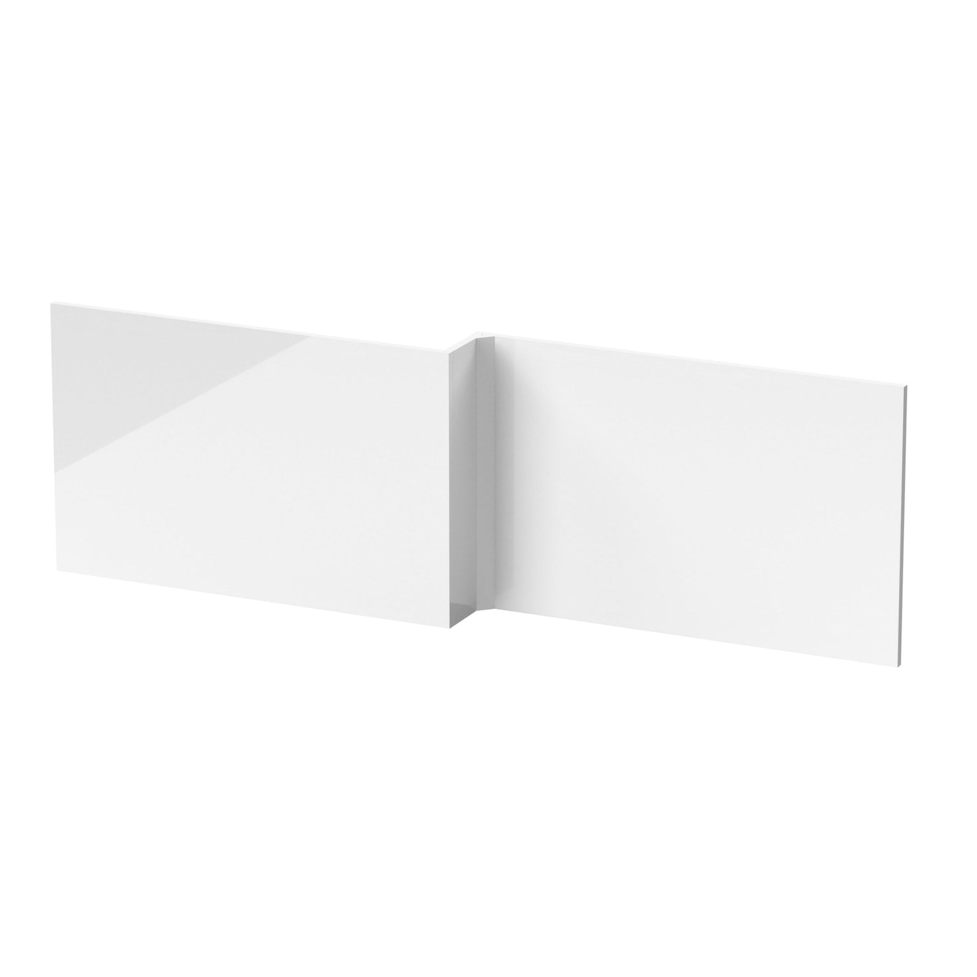 Nui Shower Bath Front Panel (1700mm) Contemporary Gloss White MDF Painted Gloss 540x1698x163mm - JJ Building Materials