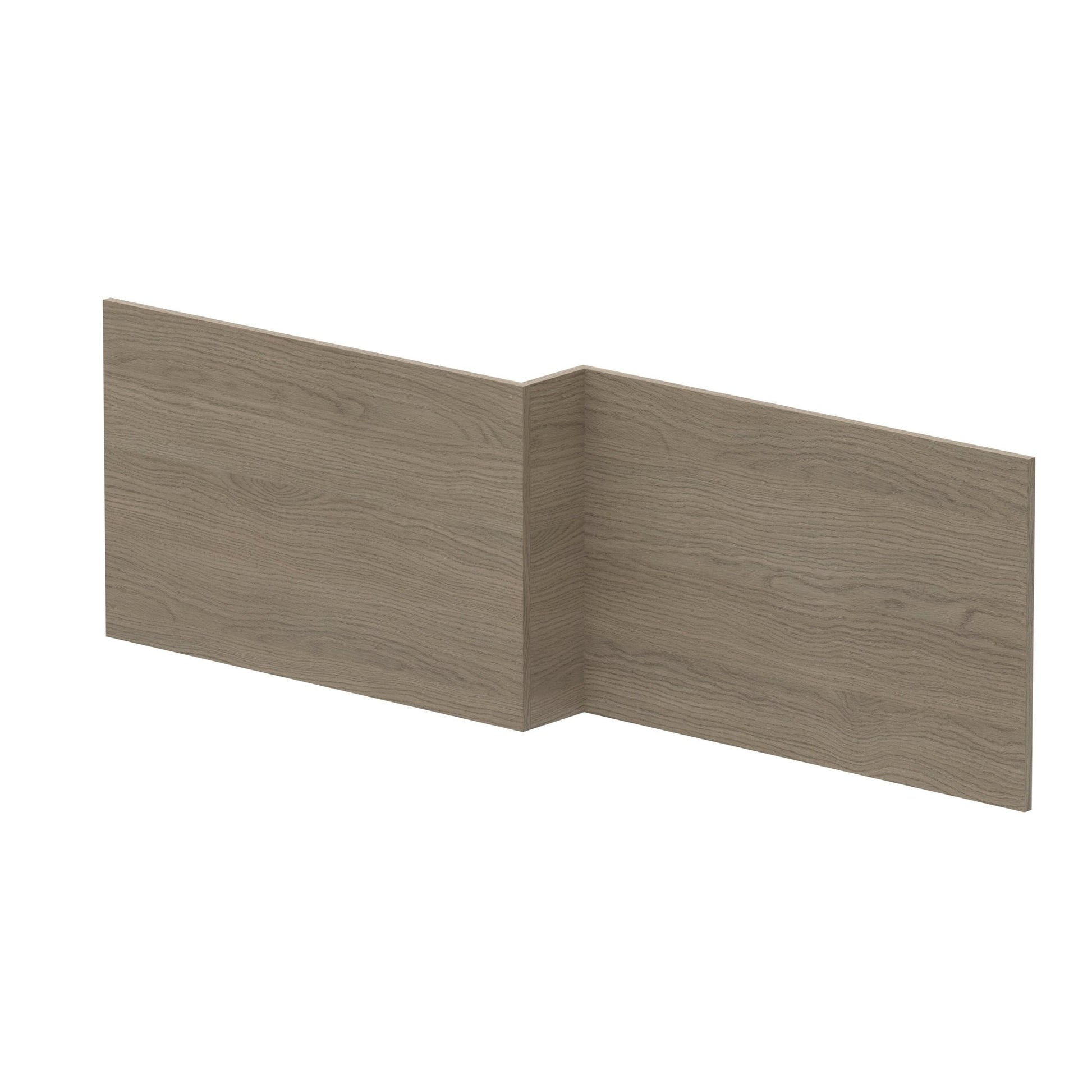Nui Shower Bath Front Panel (1700mm) Contemporary Solace Oak MFC Textured Woodgrain 520x1698x163mm - JJ Building Materials