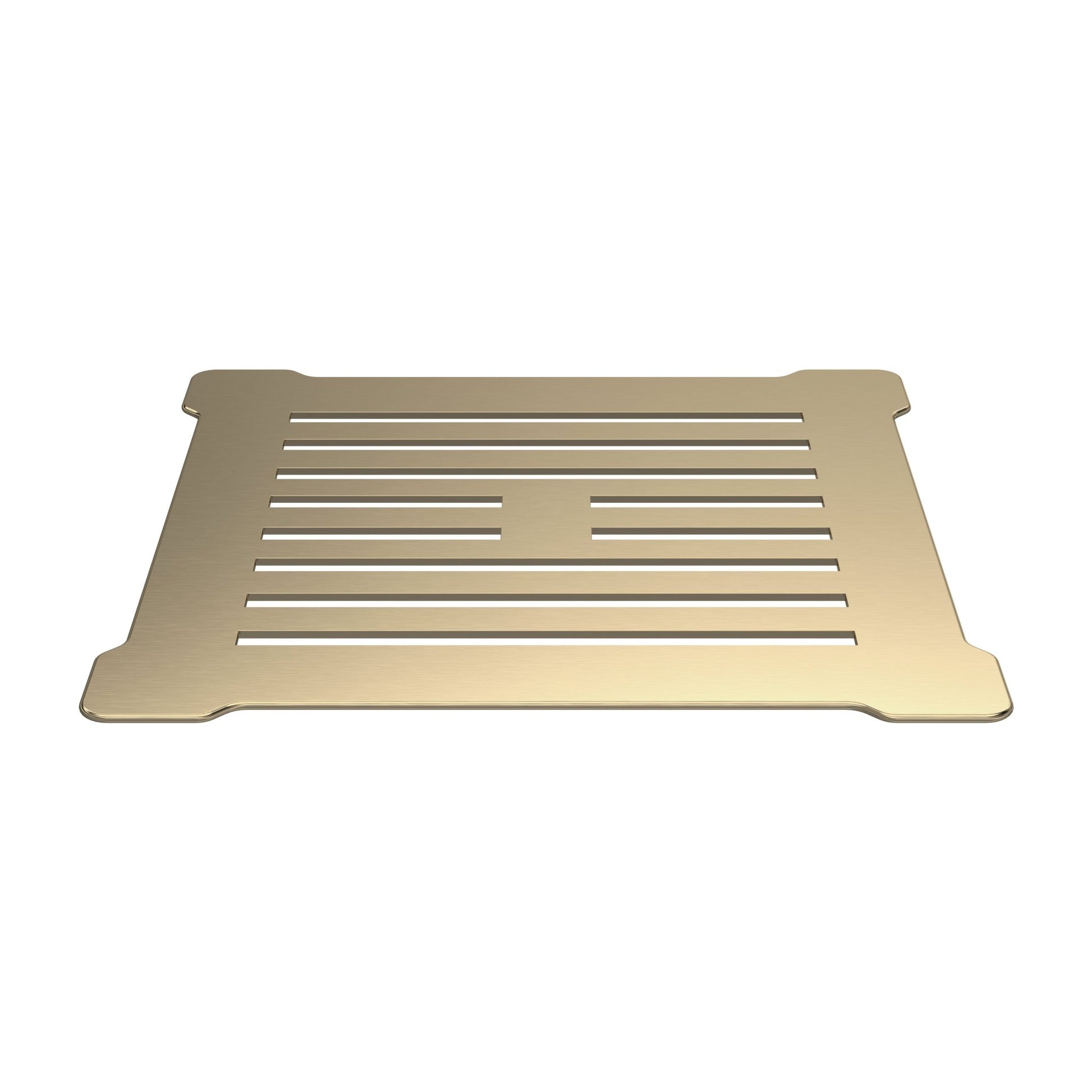 Nui Shower Tray Wastes Square Shower Waste With Brushed Brass Top Contemporary Polypropylene 86x144x144mm - STW006S - JJ Building Materials