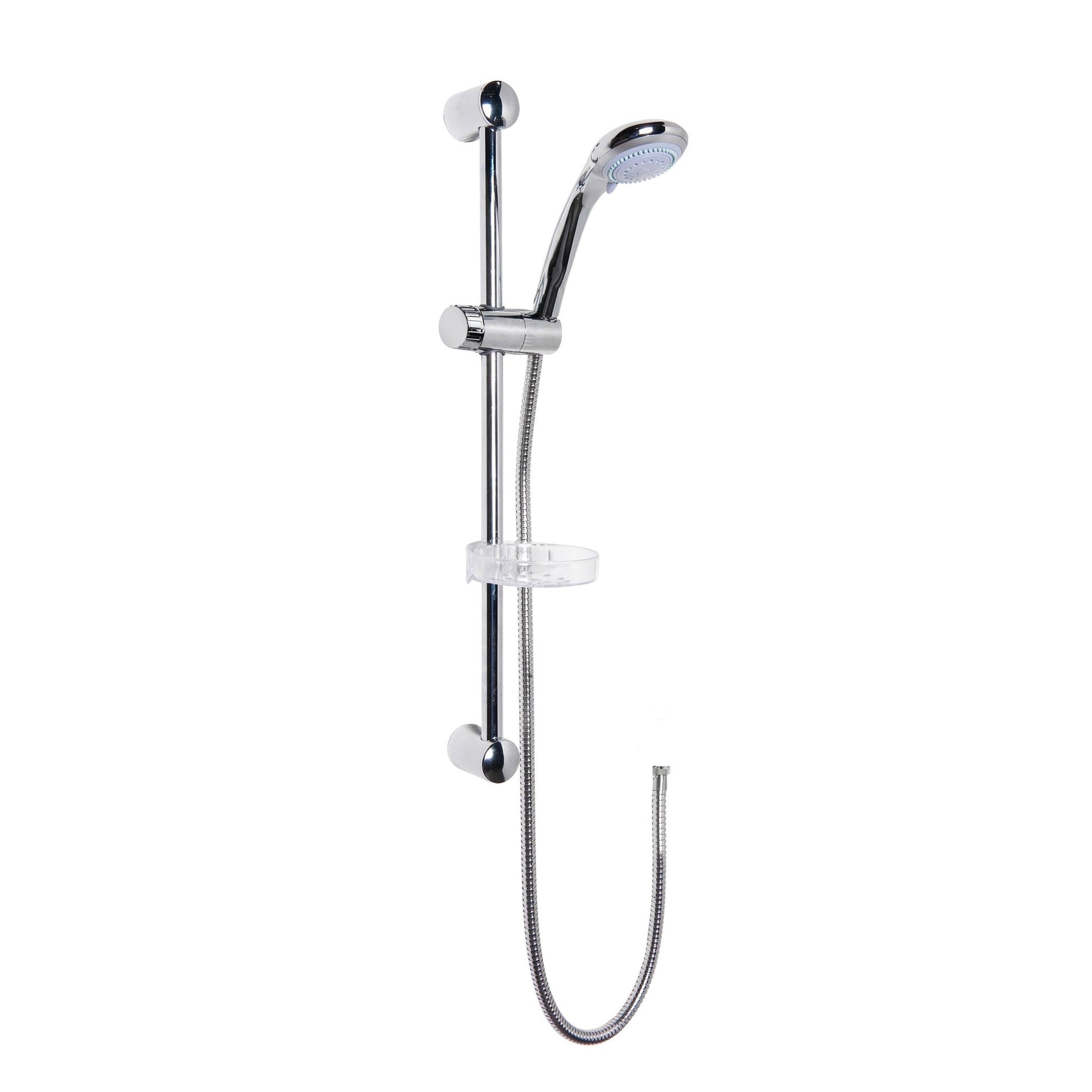 Nui Slide Rail Kit Contemporary Chrome Brass ABS 595x168x71mm - JJ Building Materials