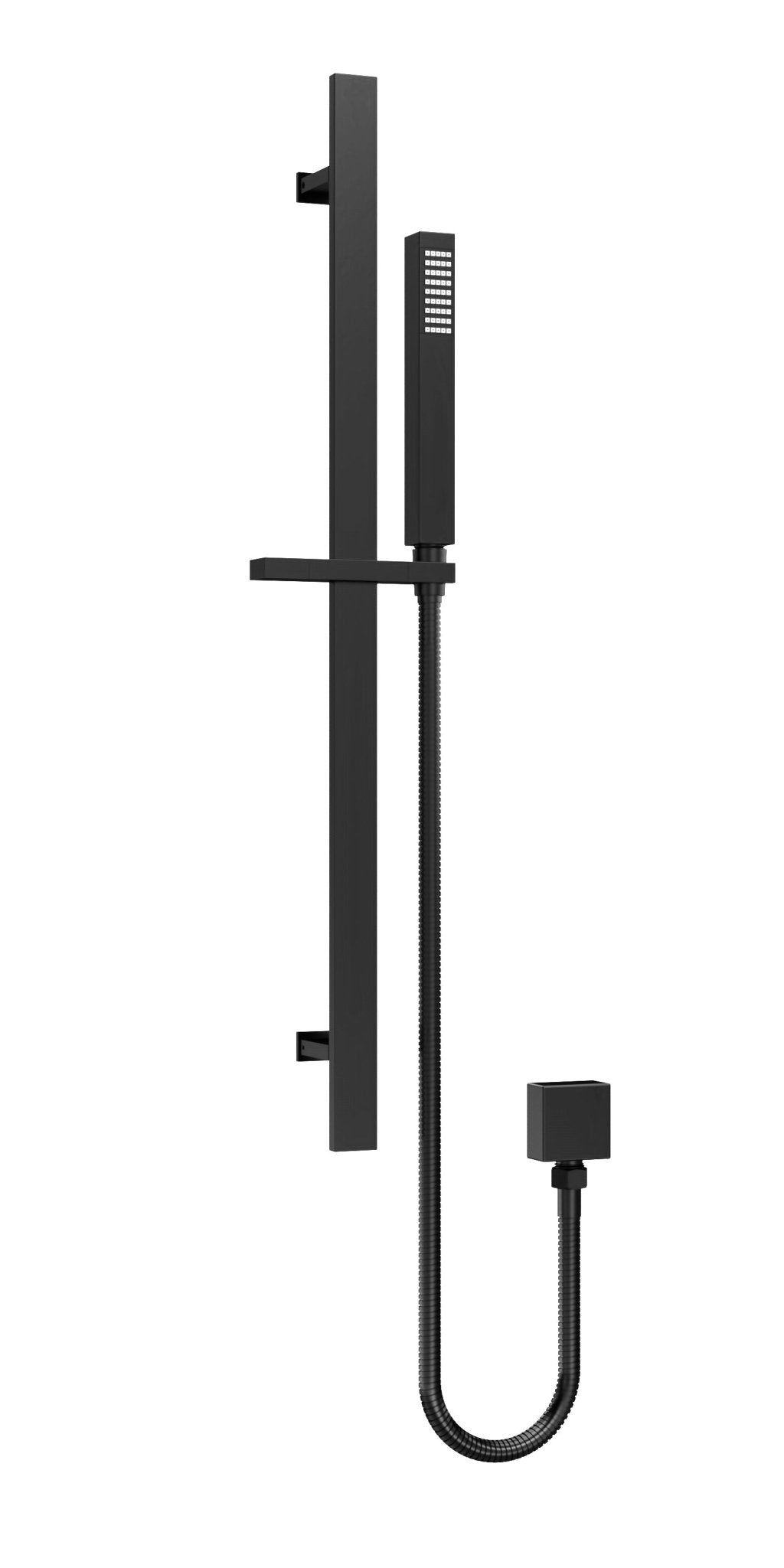 Nui Slide Rail Kit Contemporary Matt Black Brass ABS 685x129x65mm - JJ Building Materials