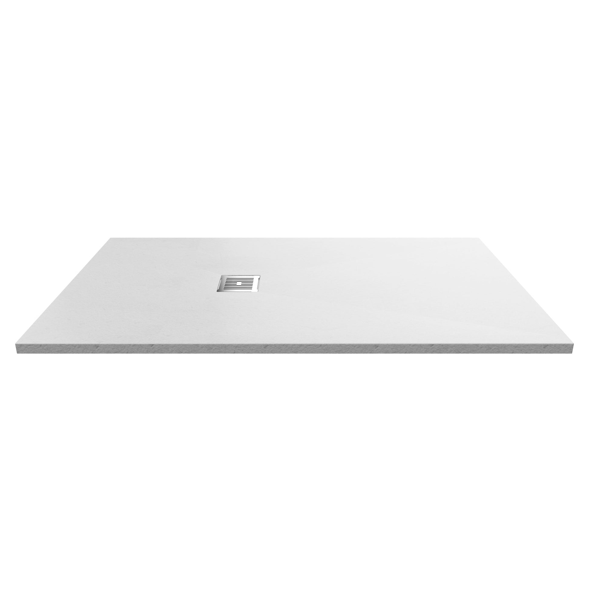 Nui Slim Rectangular Trays Rectangular Shower Tray 1600 X 900mm Contemporary White Slate Acrylic Capped ABS Caco3 And Pu - JJ Building Materials