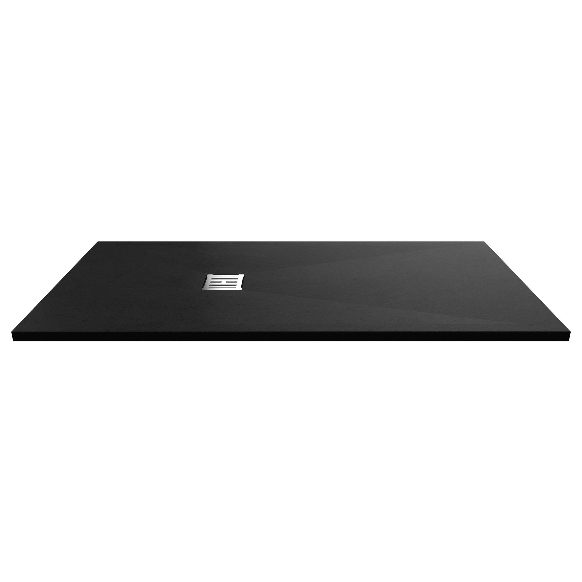 Nui Slim Rectangular Trays Rectangular Shower Tray 1700 X 800mm Contemporary Black Slate Acrylic Capped ABS Caco3 And Pu - JJ Building Materials
