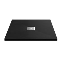 Nui Slim Square Trays Square Shower Tray 800 X 800mm Contemporary Black Slate Acrylic Capped ABS Caco3 And Pu - JJ Building Materials
