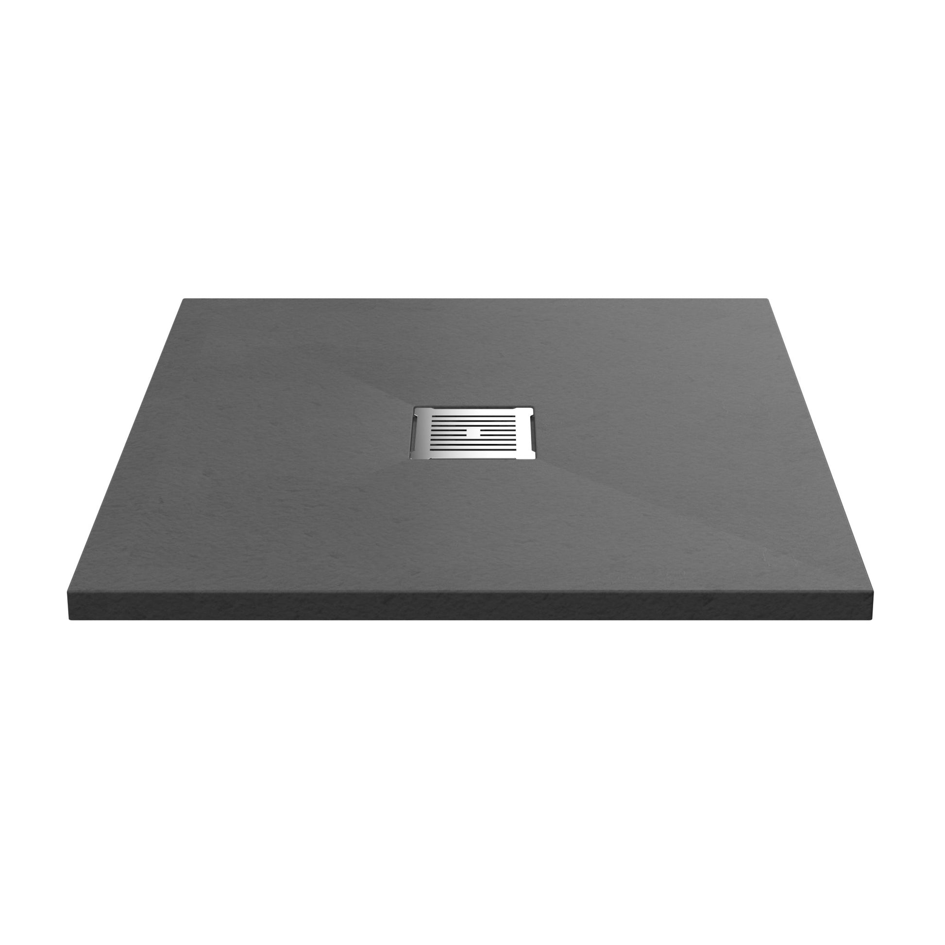 Nui Slim Square Trays Square Shower Tray 800 X 800mm Contemporary Grey Slate Acrylic Capped ABS Caco3 And Pu - JJ Building Materials
