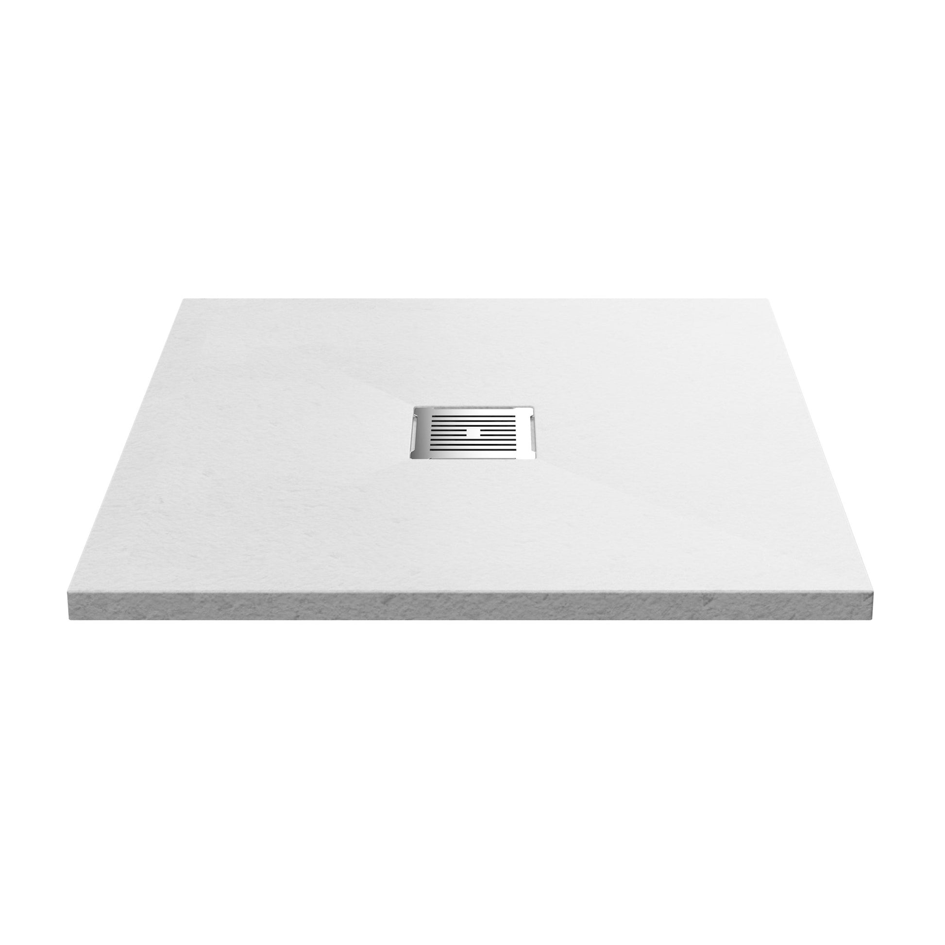Nui Slim Square Trays Square Shower Tray 800 X 800mm Contemporary White Slate Acrylic Capped ABS Caco3 And Pu - JJ Building Materials