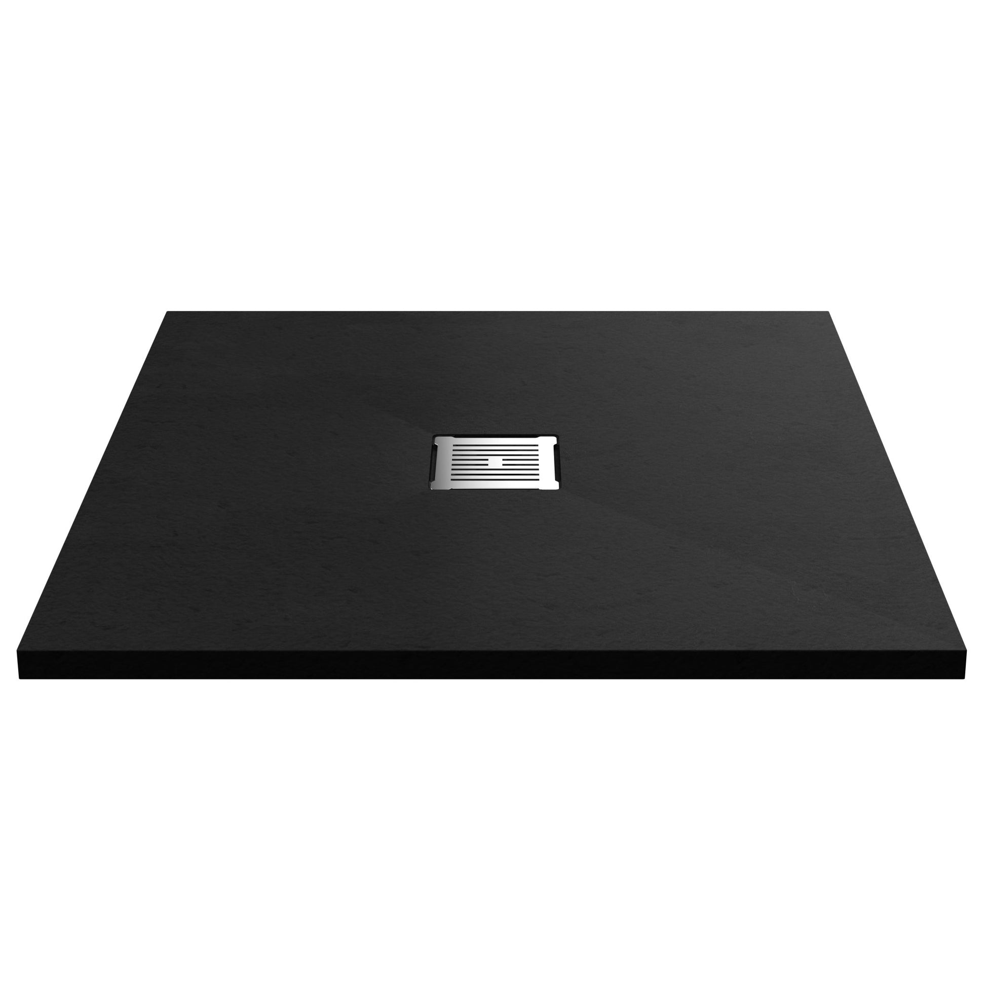 Nui Slim Square Trays Square Shower Tray 900 X 900mm Contemporary Black Slate Acrylic Capped ABS Caco3 And Pu - JJ Building Materials