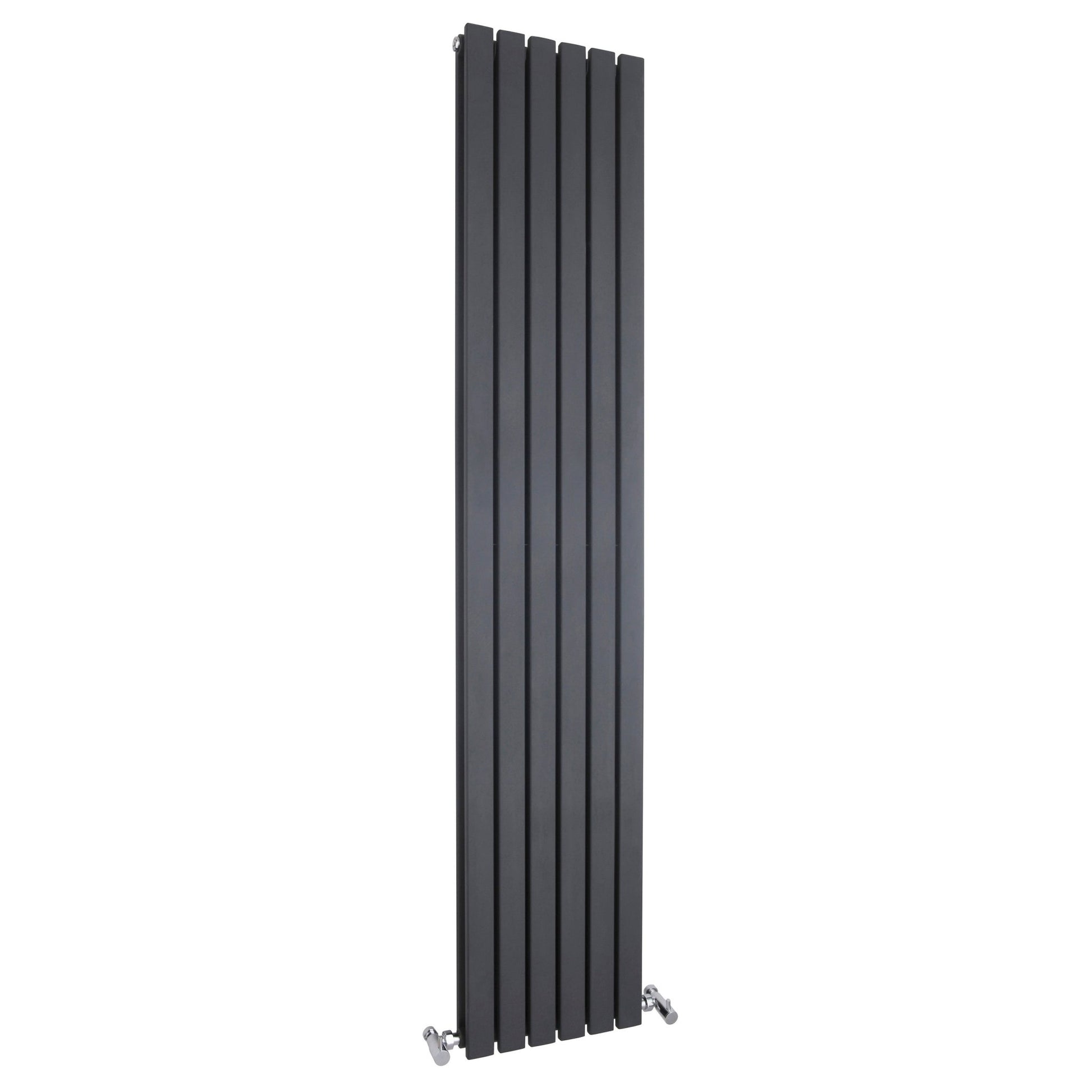 Nui Sloane Double Panel Designer Radiator Contemporary Anthracite Steel 1800x354x72mm - JJ Building Materials