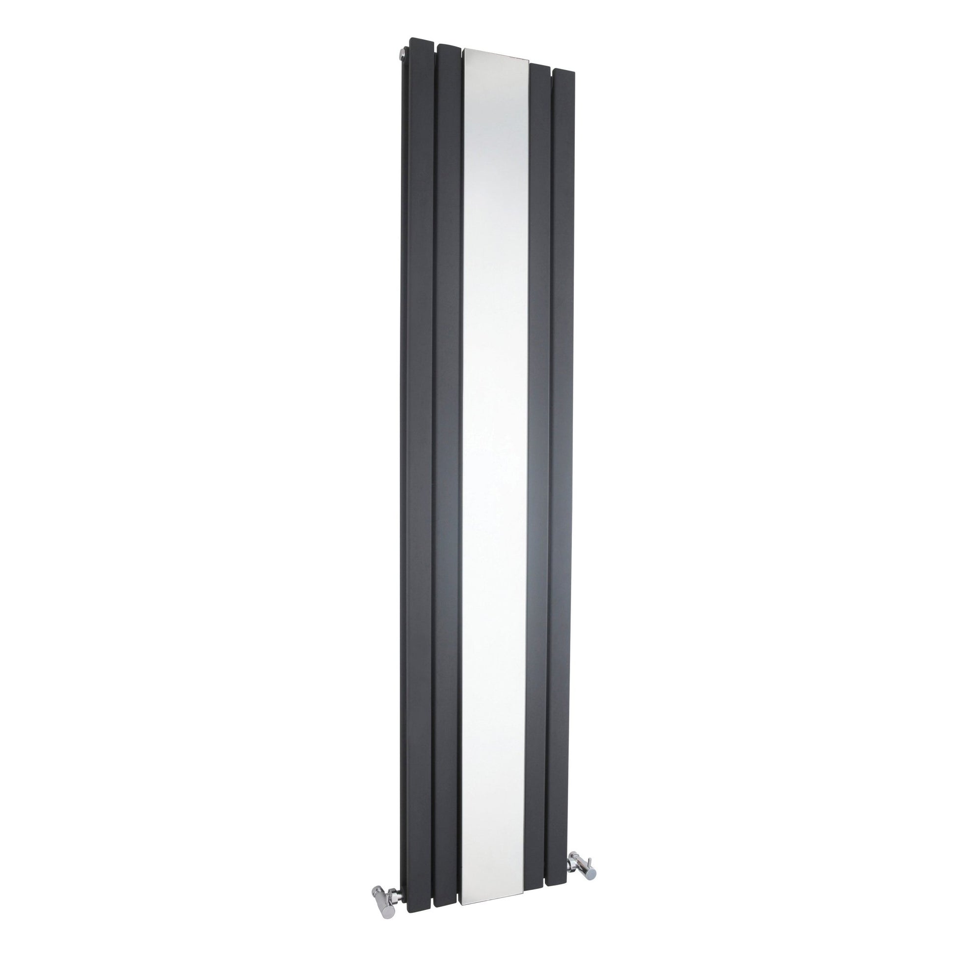 Nui Sloane Double Panel Designer Radiator Contemporary Anthracite Steel 1800x381x81mm - JJ Building Materials
