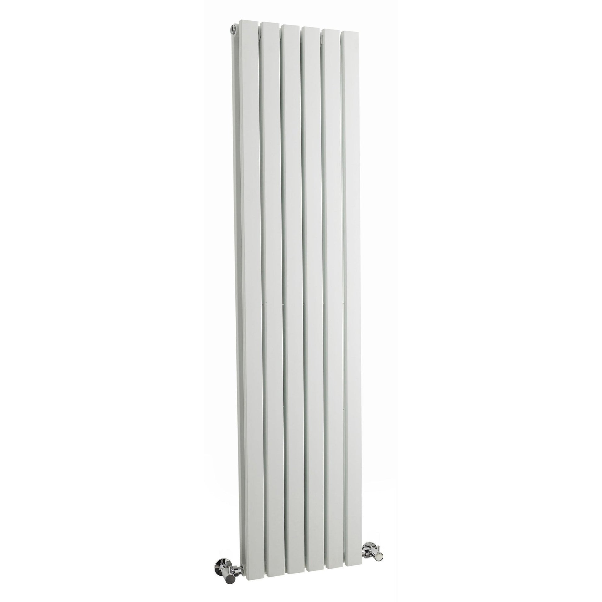 Nui Sloane Double Panel Designer Radiator Contemporary White Steel 1500x354x72mm - JJ Building Materials