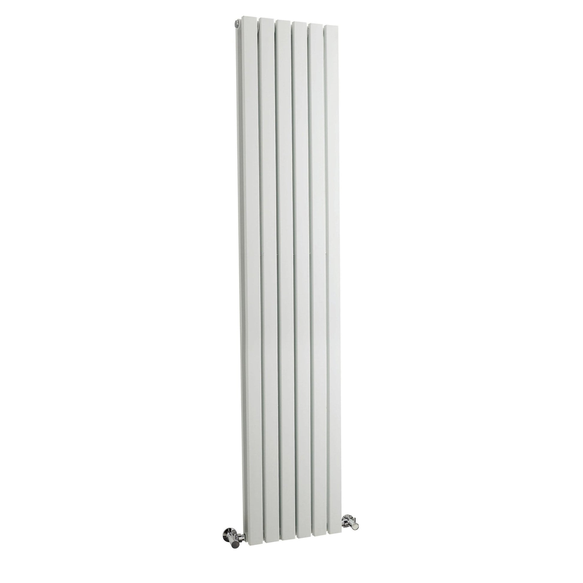 Nui Sloane Double Panel Designer Radiator Contemporary White Steel 1800x354x72mm - JJ Building Materials