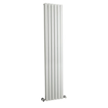 Nui Sloane Double Panel Designer Radiator Contemporary White Steel 1800x354x72mm - JJ Building Materials