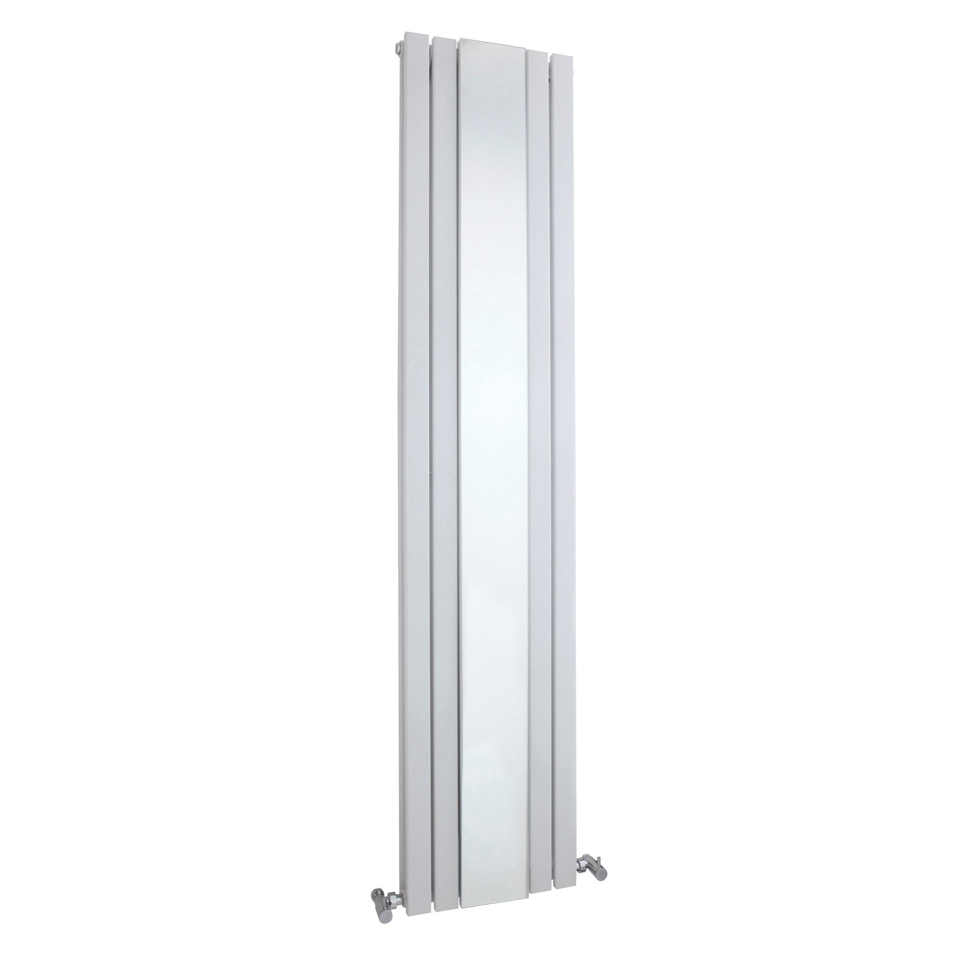 Nui Sloane Double Panel Designer Radiator Contemporary White Steel 1800x381x81mm - JJ Building Materials