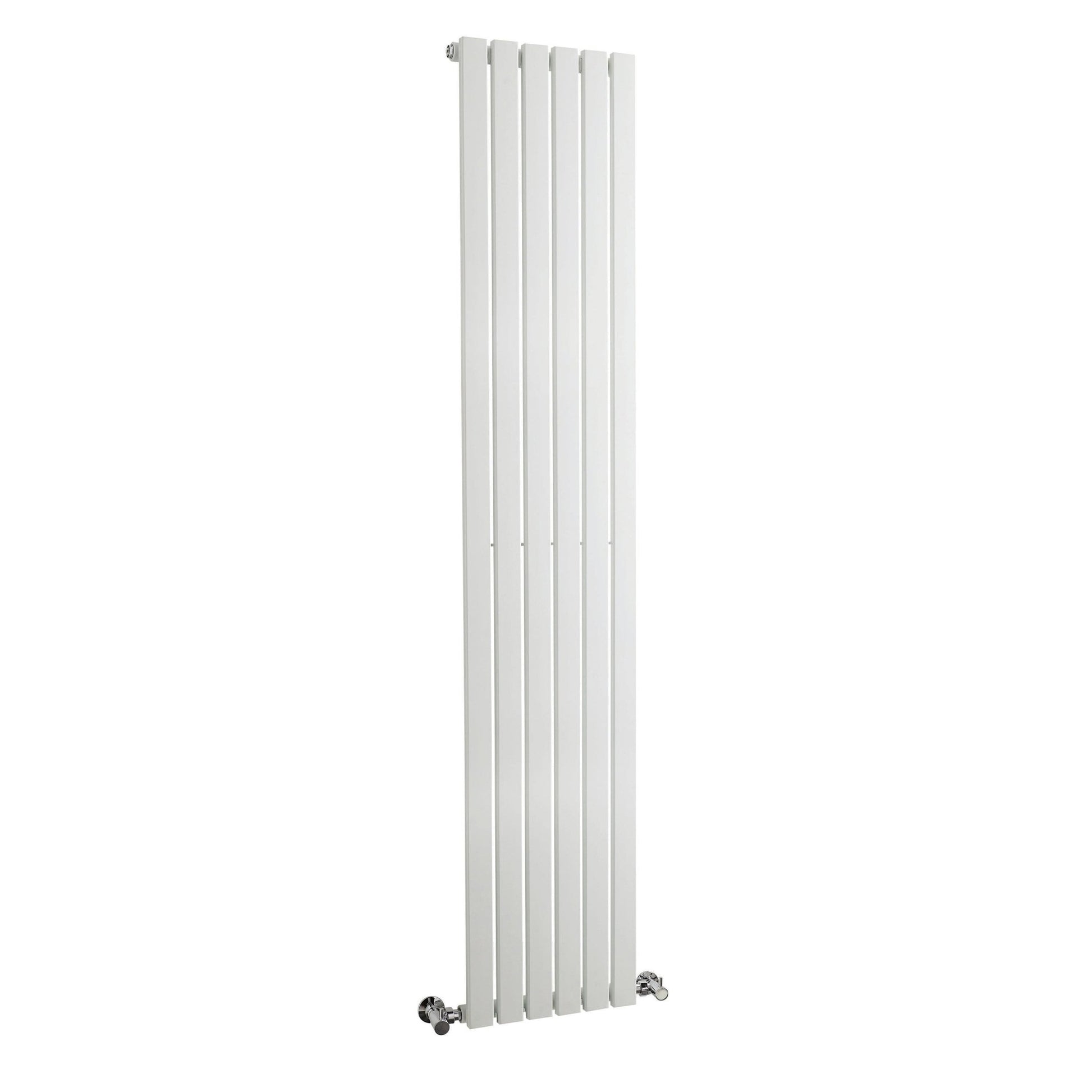 Nui Sloane Single Panel Designer Radiator Contemporary White Steel 1800x354x57mm - JJ Building Materials
