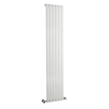 Nui Sloane Single Panel Designer Radiator Contemporary White Steel 1800x354x57mm - JJ Building Materials