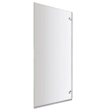 Nui Square Bath Screen Contemporary Chrome Aluminium 1410x782x38mm - JJ Building Materials