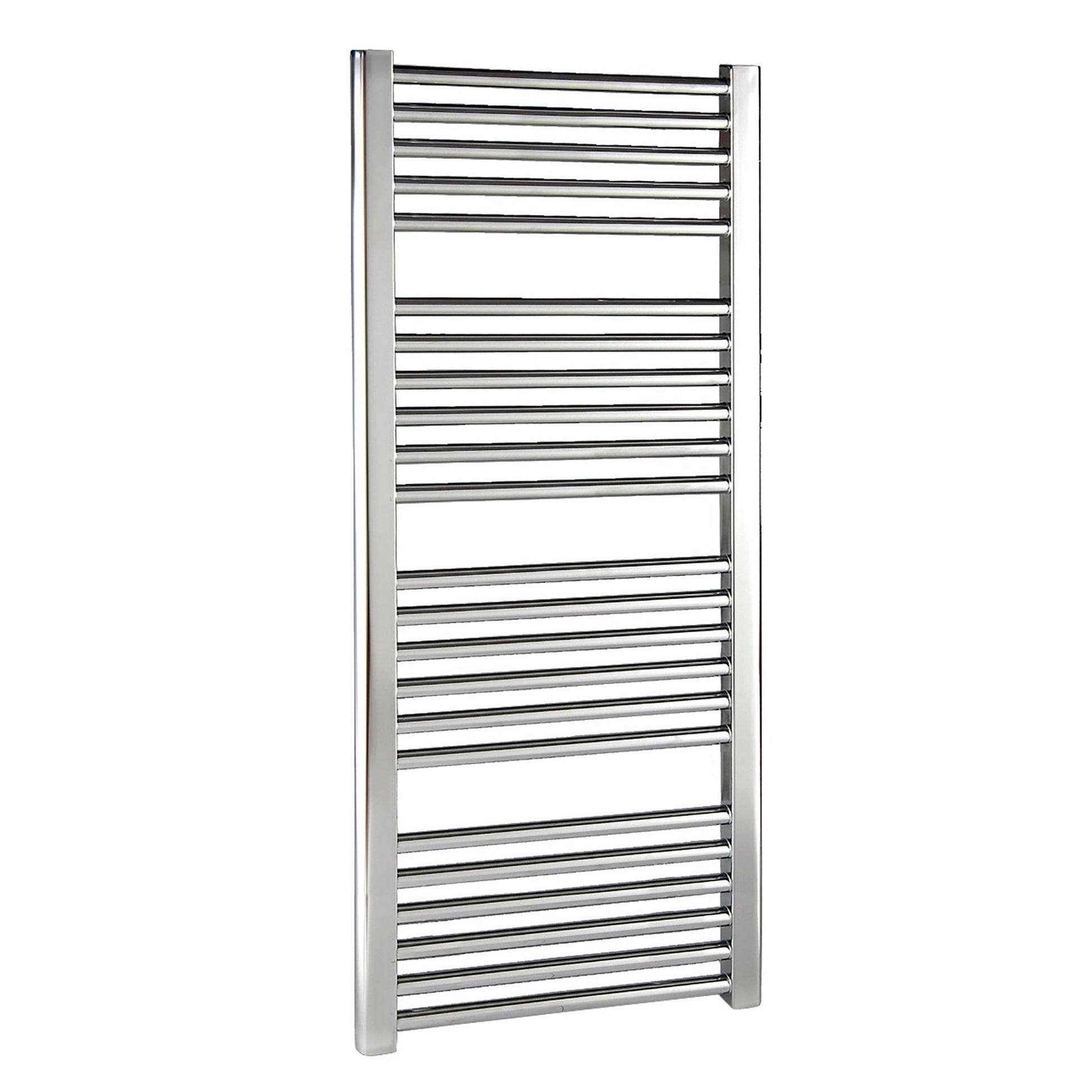Nui Straight Ladder Rail Contemporary Chrome Steel 1150x500x30mm - JJ Building Materials